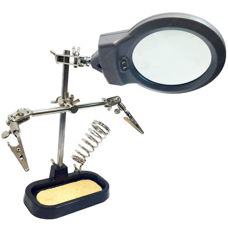 ELECTRIDUCT Helping Hand Magnifying Glass with LED Lights and Soldering Stand TL-ZS-STAND-10MB